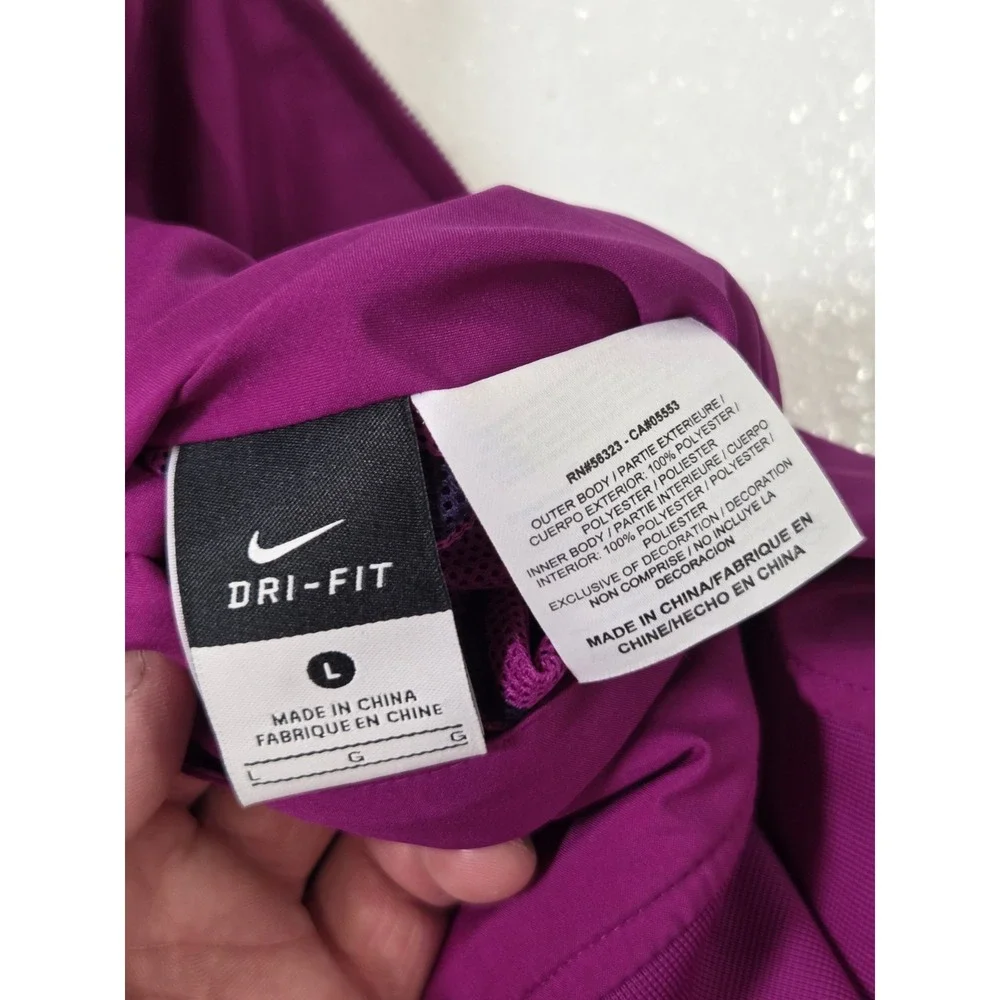 Nike Dri Fit Windbreaker Jacket Coat Reversible All over Print Womens Sz Large